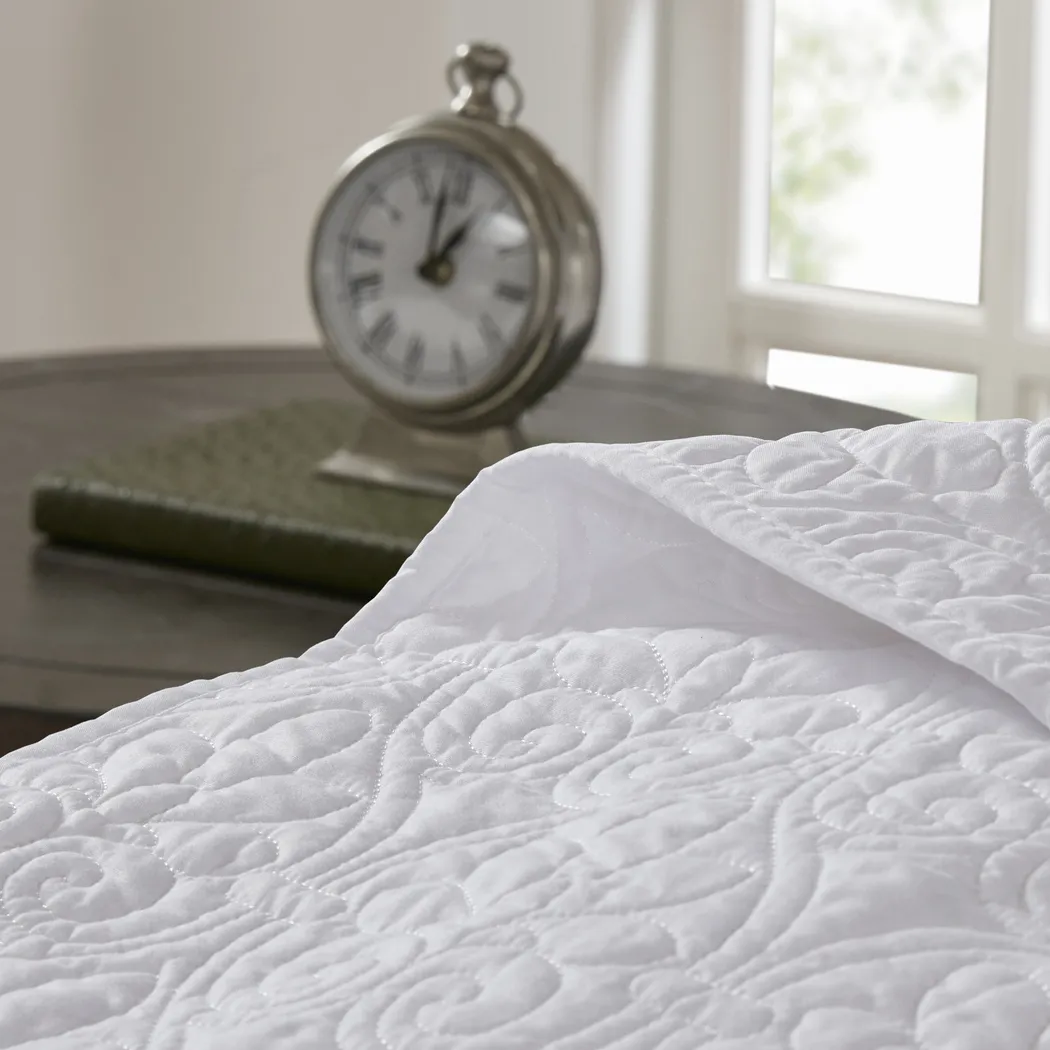 Toyah White 3 Pc Full/Queen Quilt Set - Thumbnail - Image 7