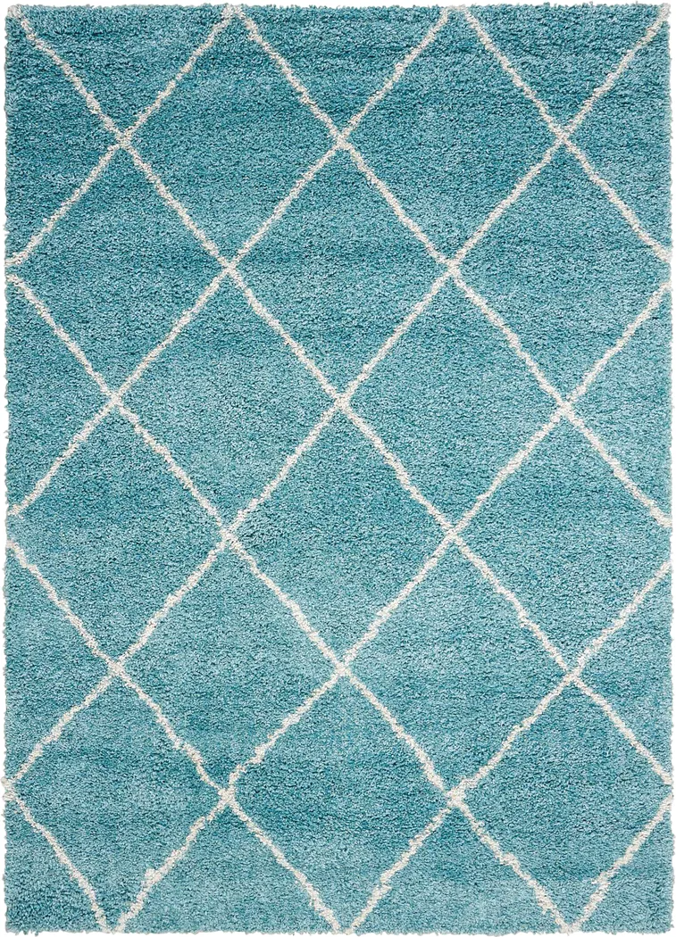 Traci Lane Aqua 8' x 10' Rug - Thumbnail - Image 1