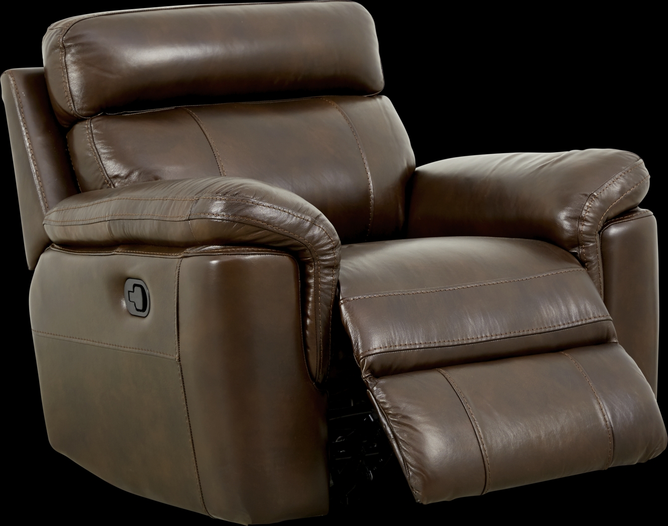 Trafalgar Square Mahogany Leather Glider Recliner - Thumbnail - Image 2