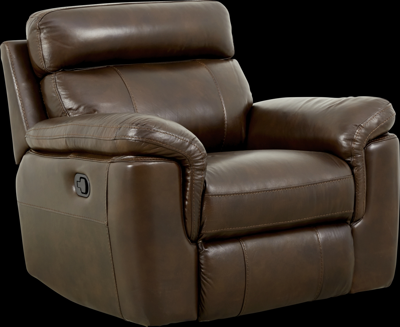 Trafalgar Square Mahogany Leather Glider Recliner - Thumbnail - Image 1