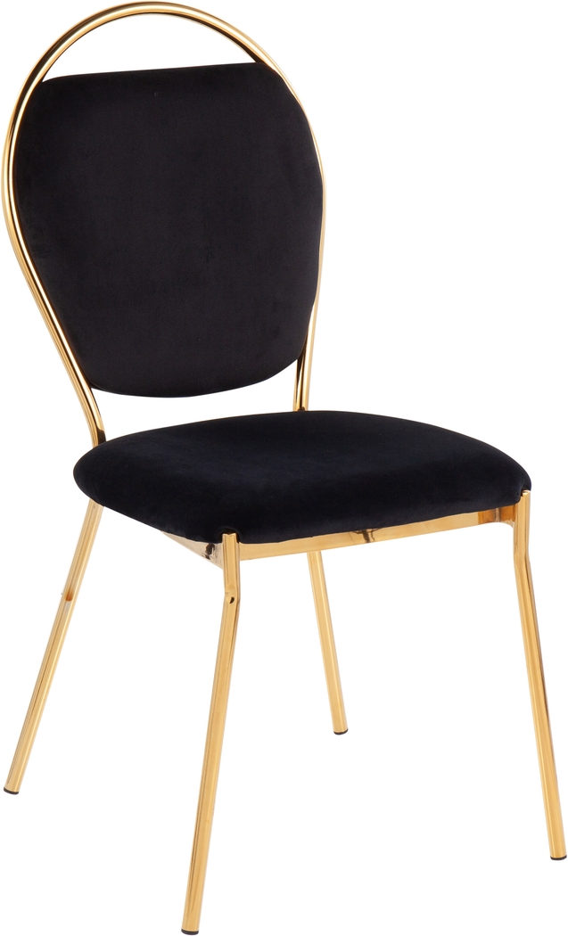 Trafalger Black Side Chair, Set of 2 - Thumbnail - Image 2
