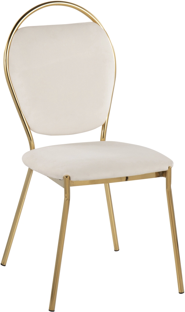 Trafalger Cream Side Chair, Set of 2 - Thumbnail - Image 2