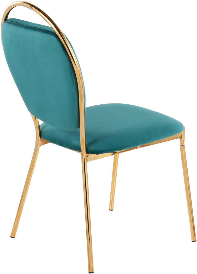 Trafalger Green Side Chair, set of 2 - Thumbnail - Image 4