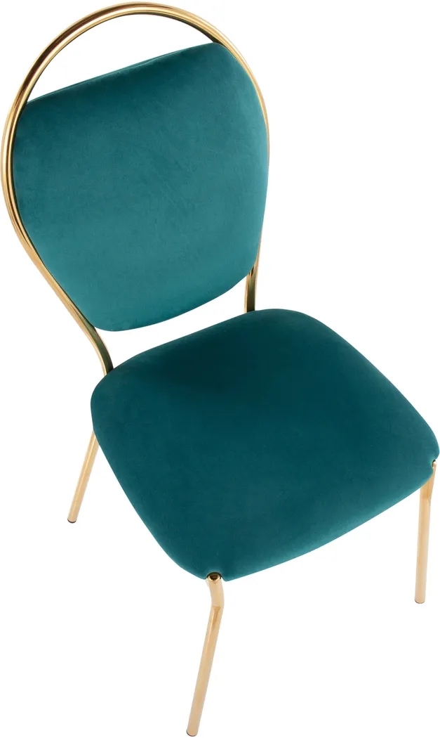 Trafalger Green Side Chair, set of 2 - Thumbnail - Image 7