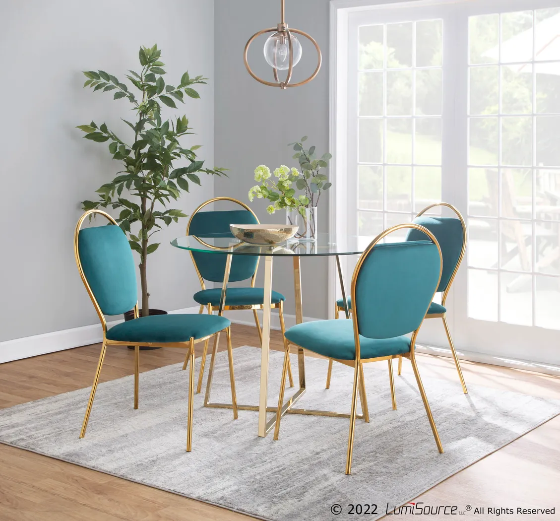 Trafalger Green Side Chair, set of 2 - Thumbnail - Image 8