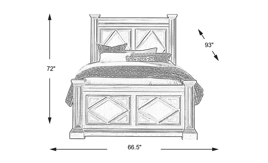 Dimension Image. Please refer to the Dimension Tab on this page for dimension details.
