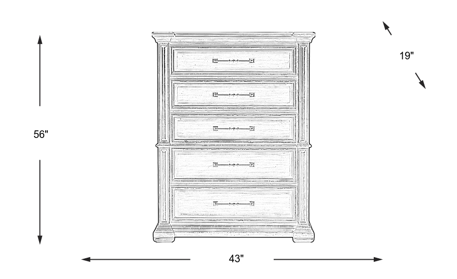 Dimension Image. Please refer to the Dimension Tab on this page for dimension details.