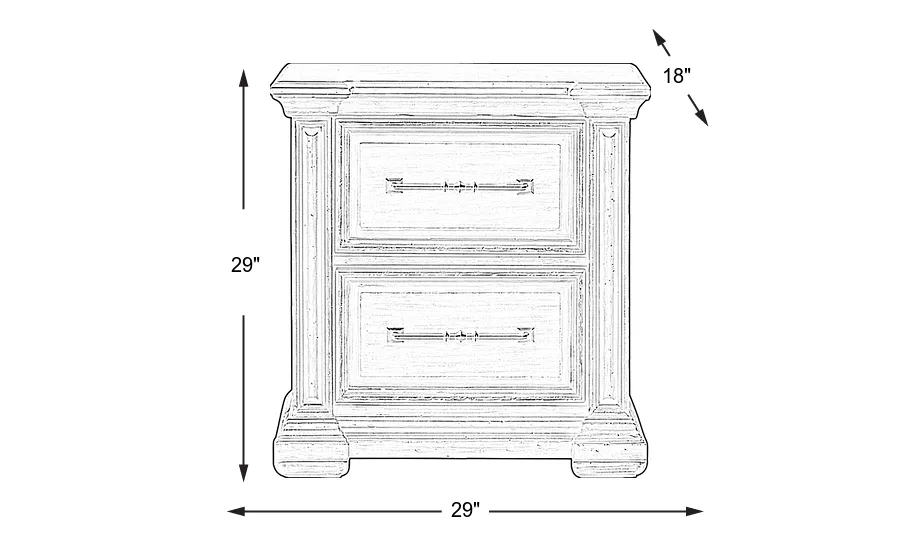 Dimension Image. Please refer to the Dimension Tab on this page for dimension details.