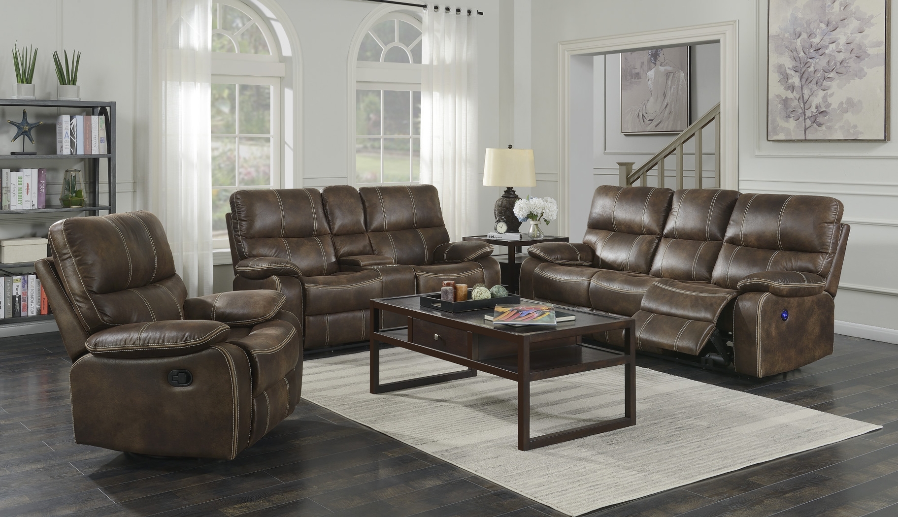 Tralee Brown Swivel Glider Recliner - Thumbnail - Image 4