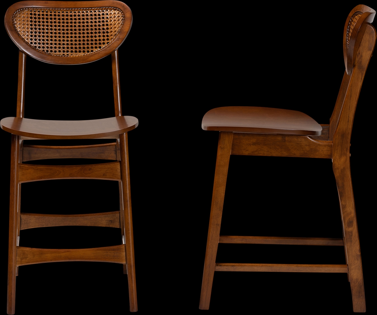 Traminer Walnut Brown Counter Stool, Set of 2 - Thumbnail - Image 4