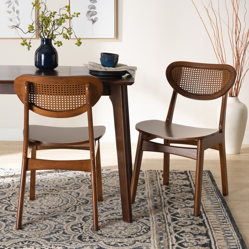 Traminer Walnut Brown Dining Chair, Set of 2 - Thumbnail - Image 2