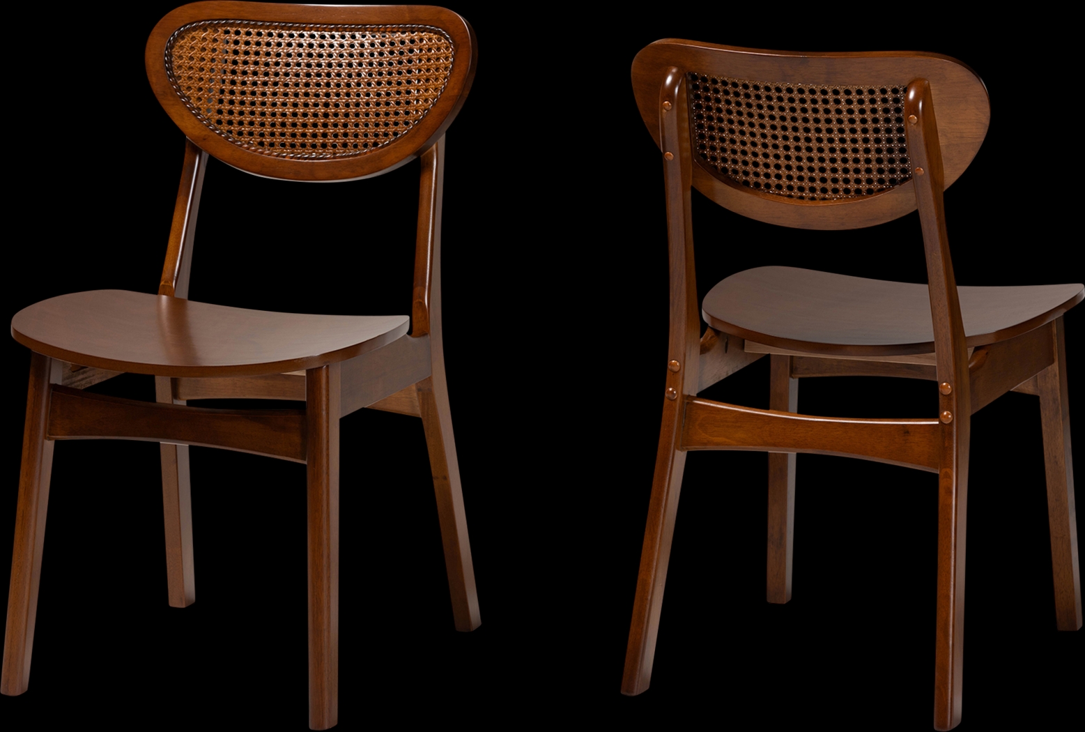 Traminer Walnut Brown Dining Chair, Set of 2 - Thumbnail - Image 1