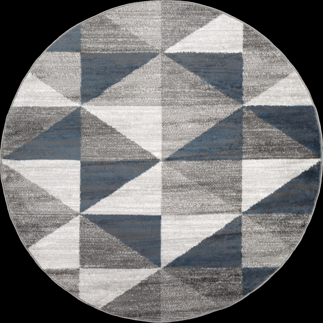 Transcom I Gray 5'3 Round Rug - Thumbnail - Image 1