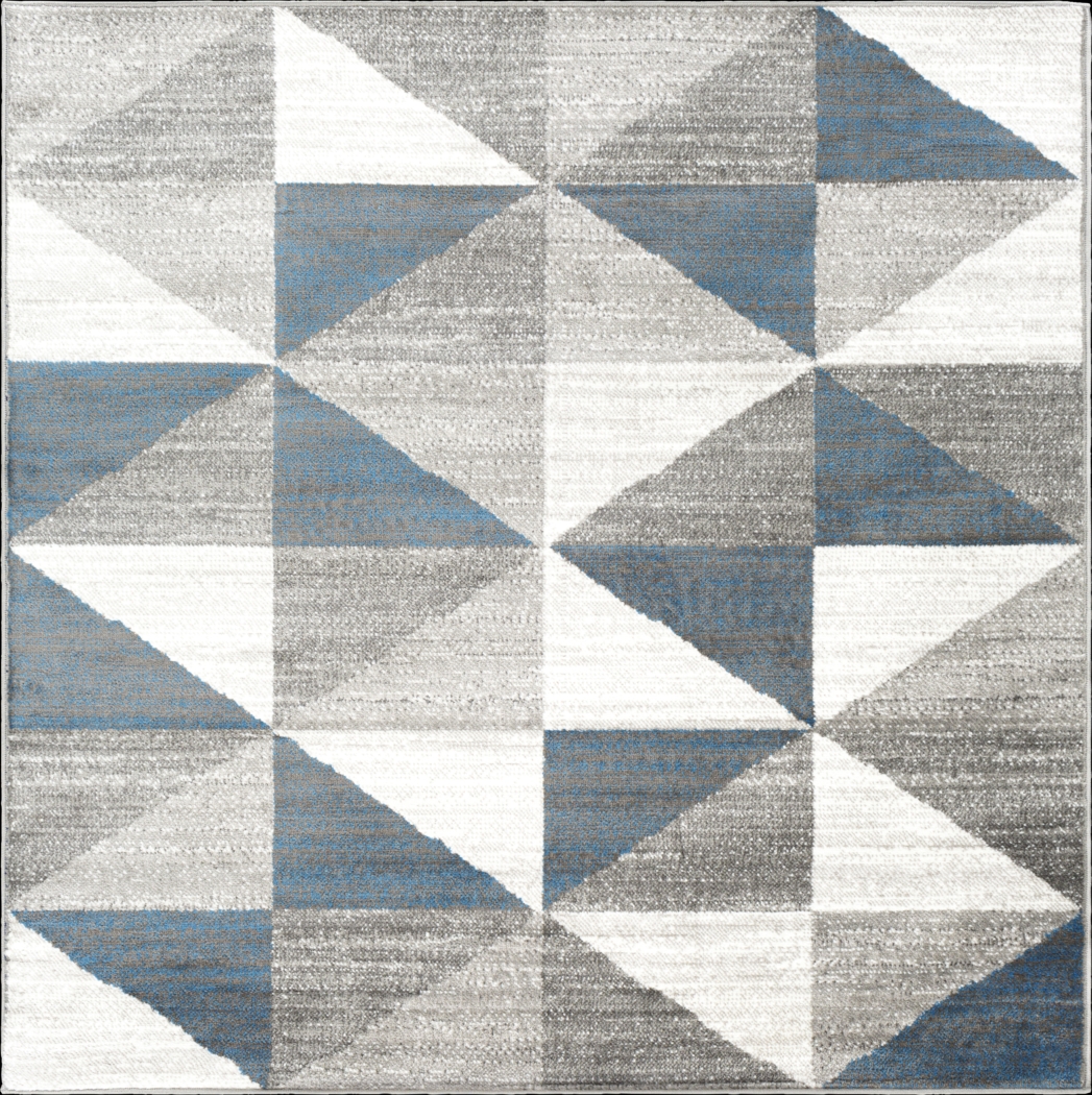 Transcom I Gray 5'3 Square Rug - Thumbnail - Image 1