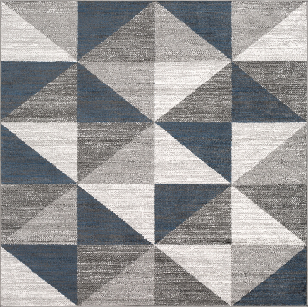 Transcom I Gray 6'7 Square Rug - Thumbnail - Image 1