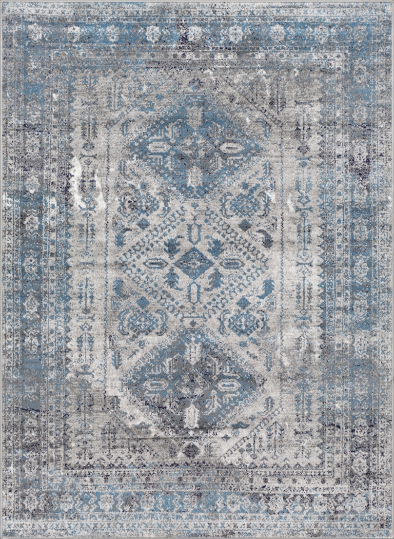 Transcom II Gray 6'7 x 9' Rug - Thumbnail - Image 1