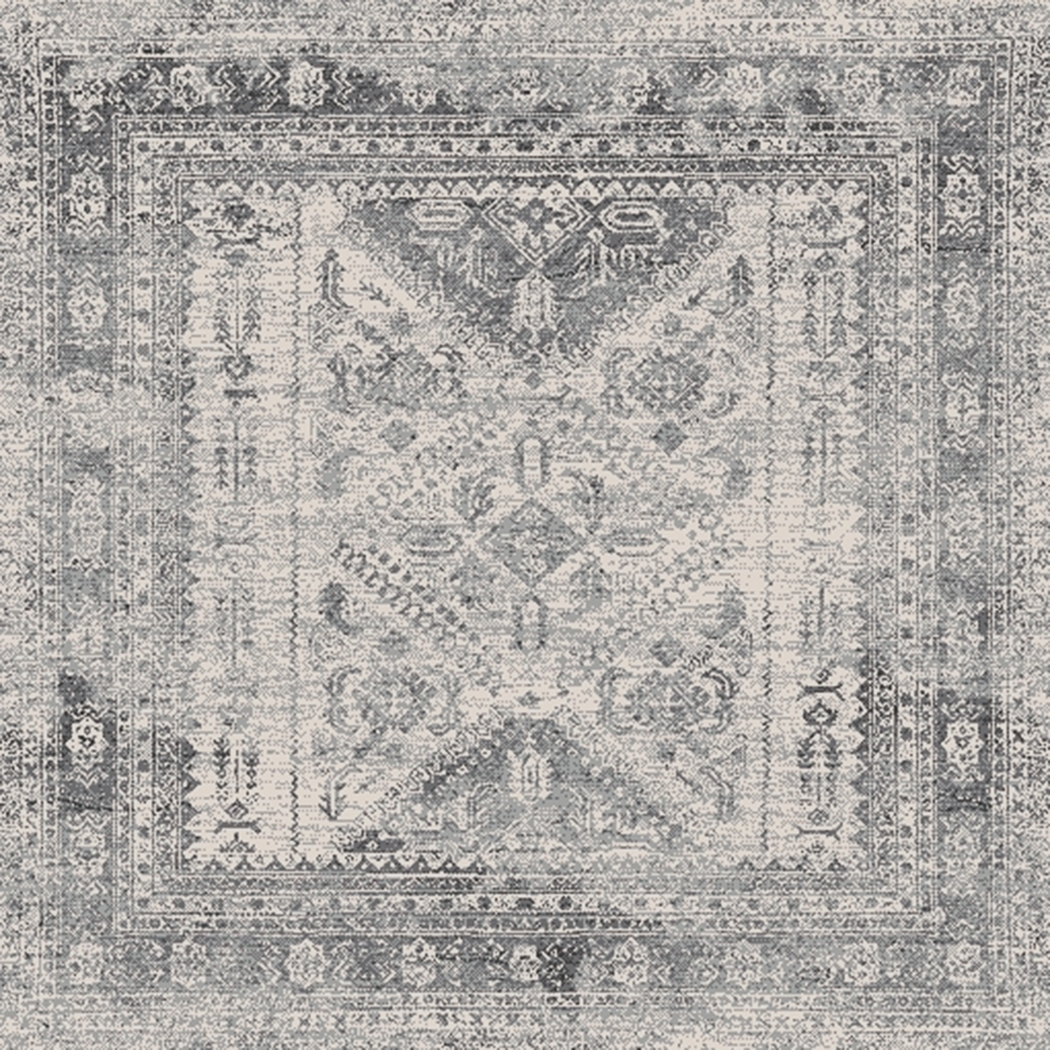 Transcom III Gray 5'3 Square Rug - Thumbnail - Image 1