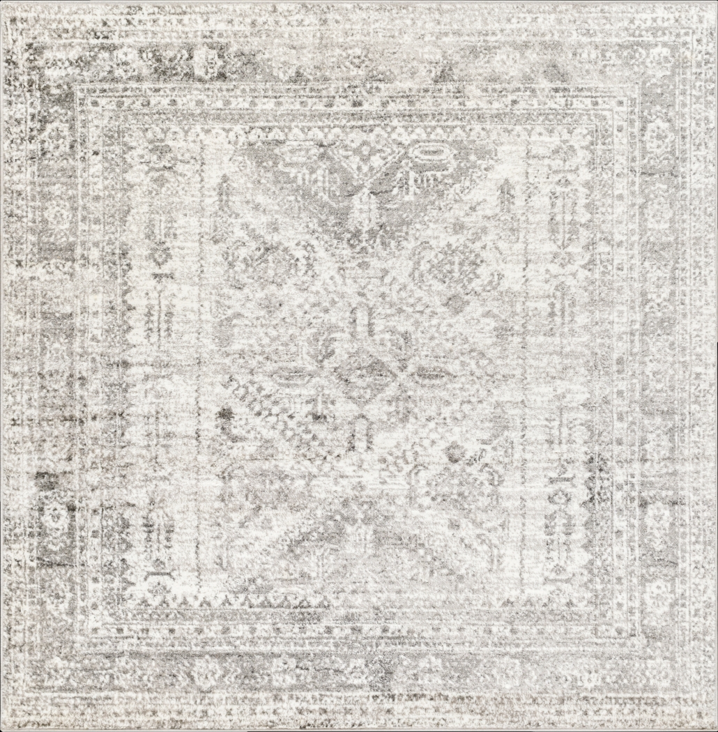Transcom III Gray 6'7 Square Rug - Thumbnail - Image 1