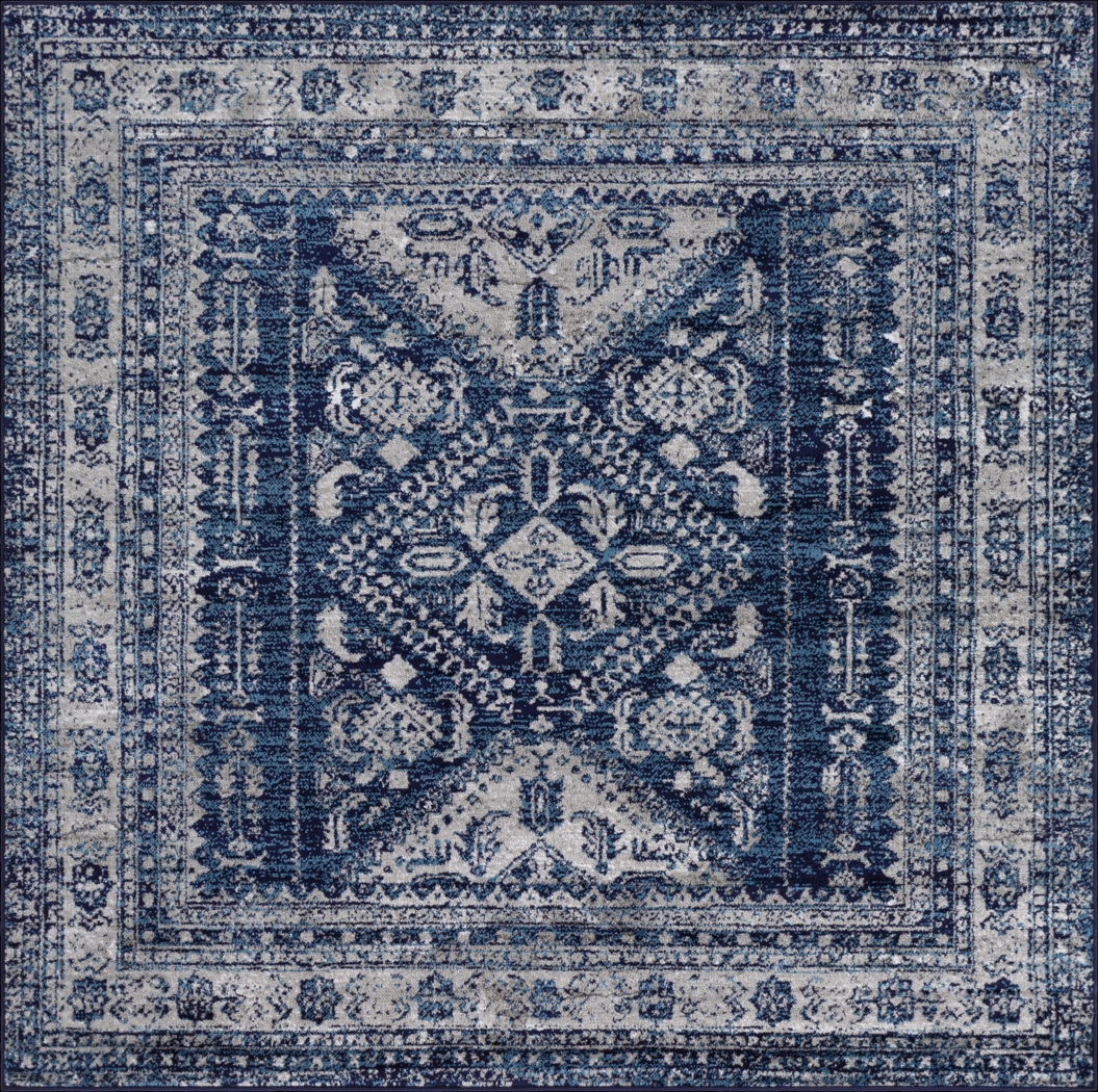 Transcom IV Navy 6'7 Square Rug - Thumbnail - Image 1