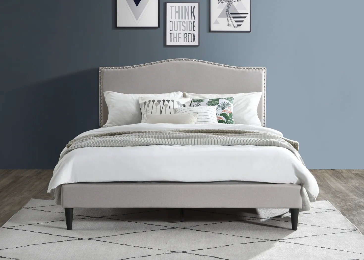 Trapon Beige King Bed - Thumbnail - Image 4