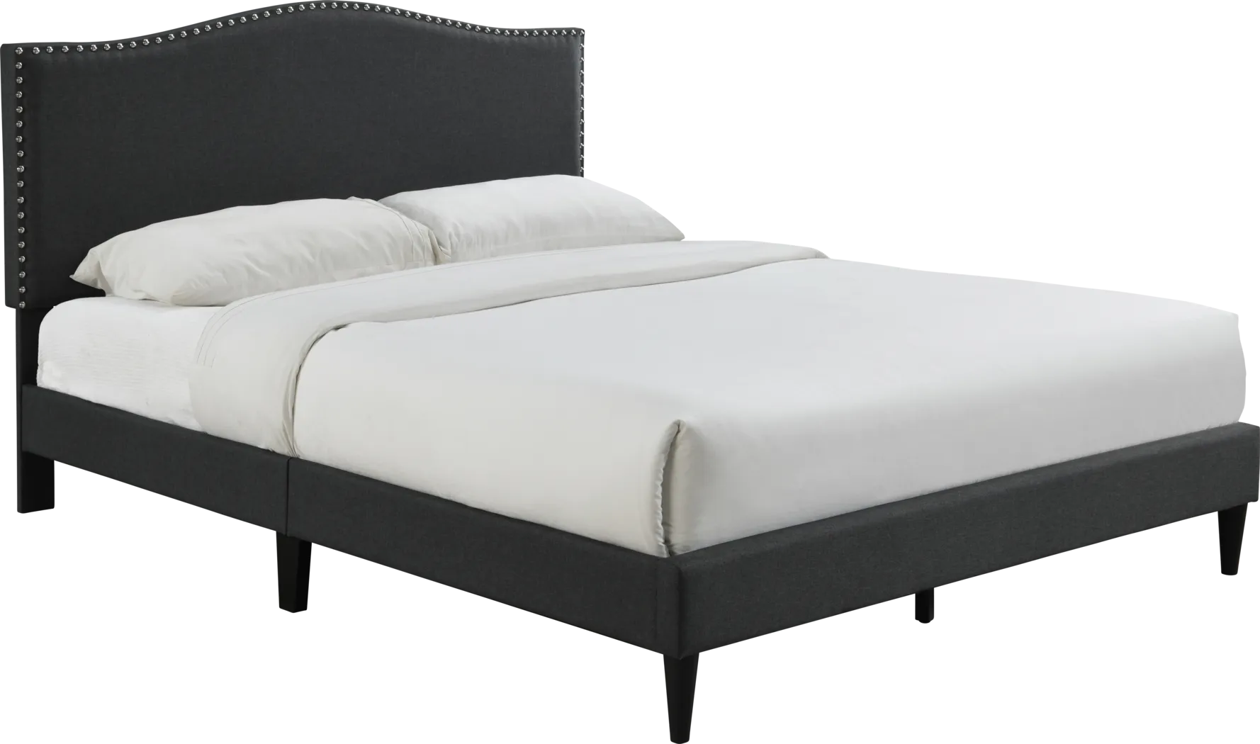 Trapon Charcoal Queen Bed - Thumbnail - Image 1