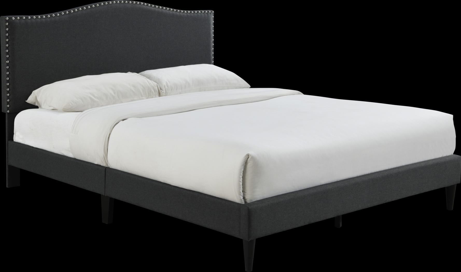 Trapon Charcoal Queen Bed - Thumbnail - Image 1