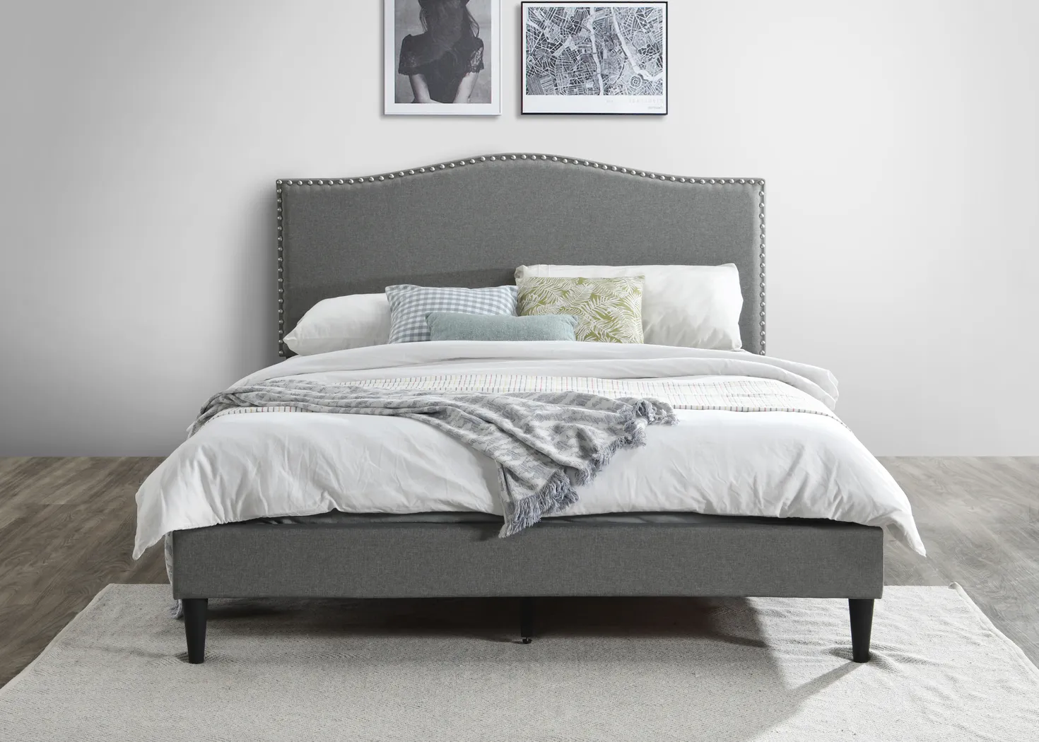 Trapon Gray King Bed - Thumbnail - Image 4