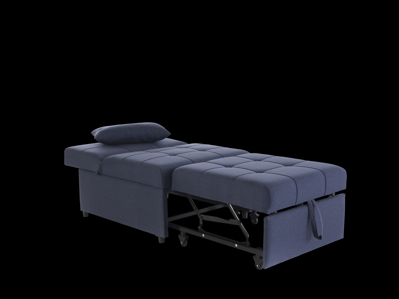 Traskwood Blue Sleeper Chair - Thumbnail - Image 11