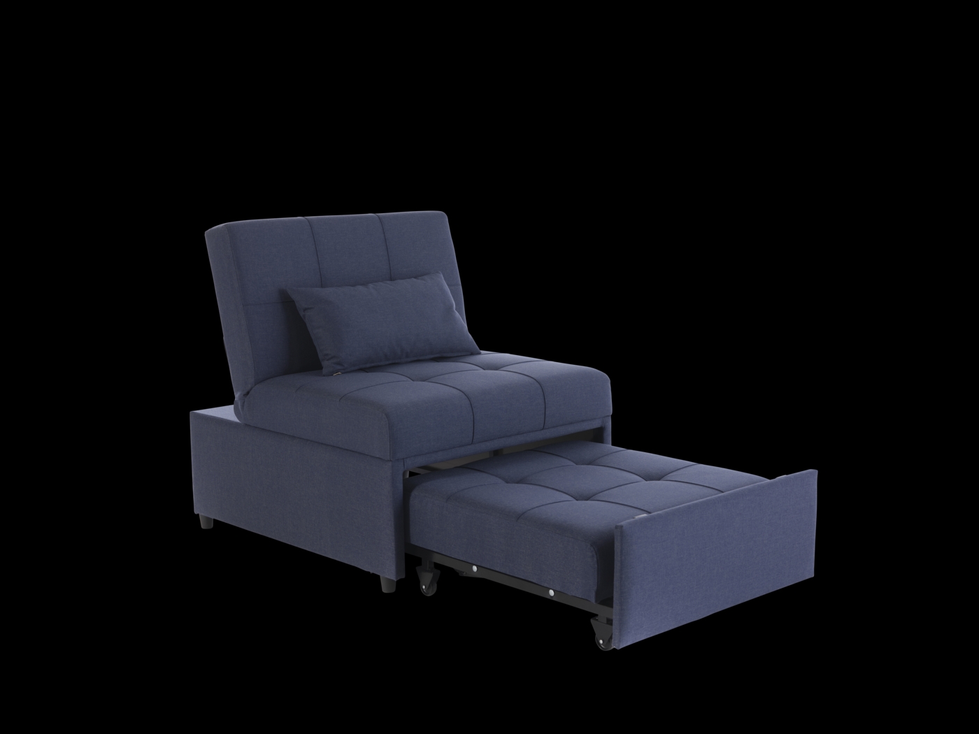 Traskwood Blue Sleeper Chair - Thumbnail - Image 6