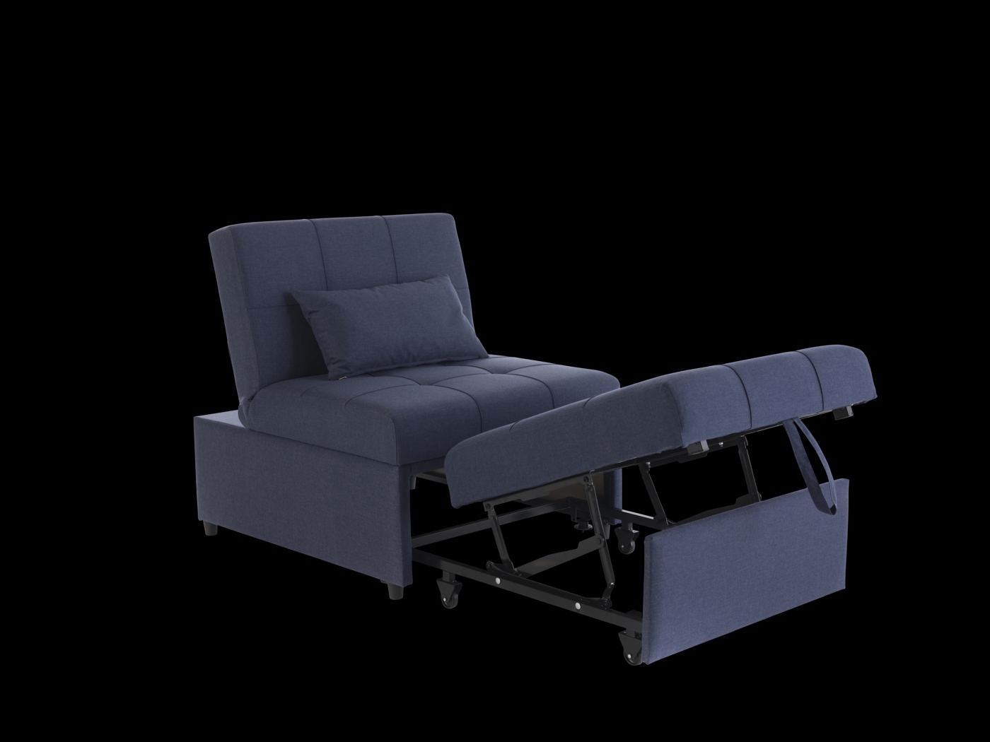 Traskwood Blue Sleeper Chair - Thumbnail - Image 7