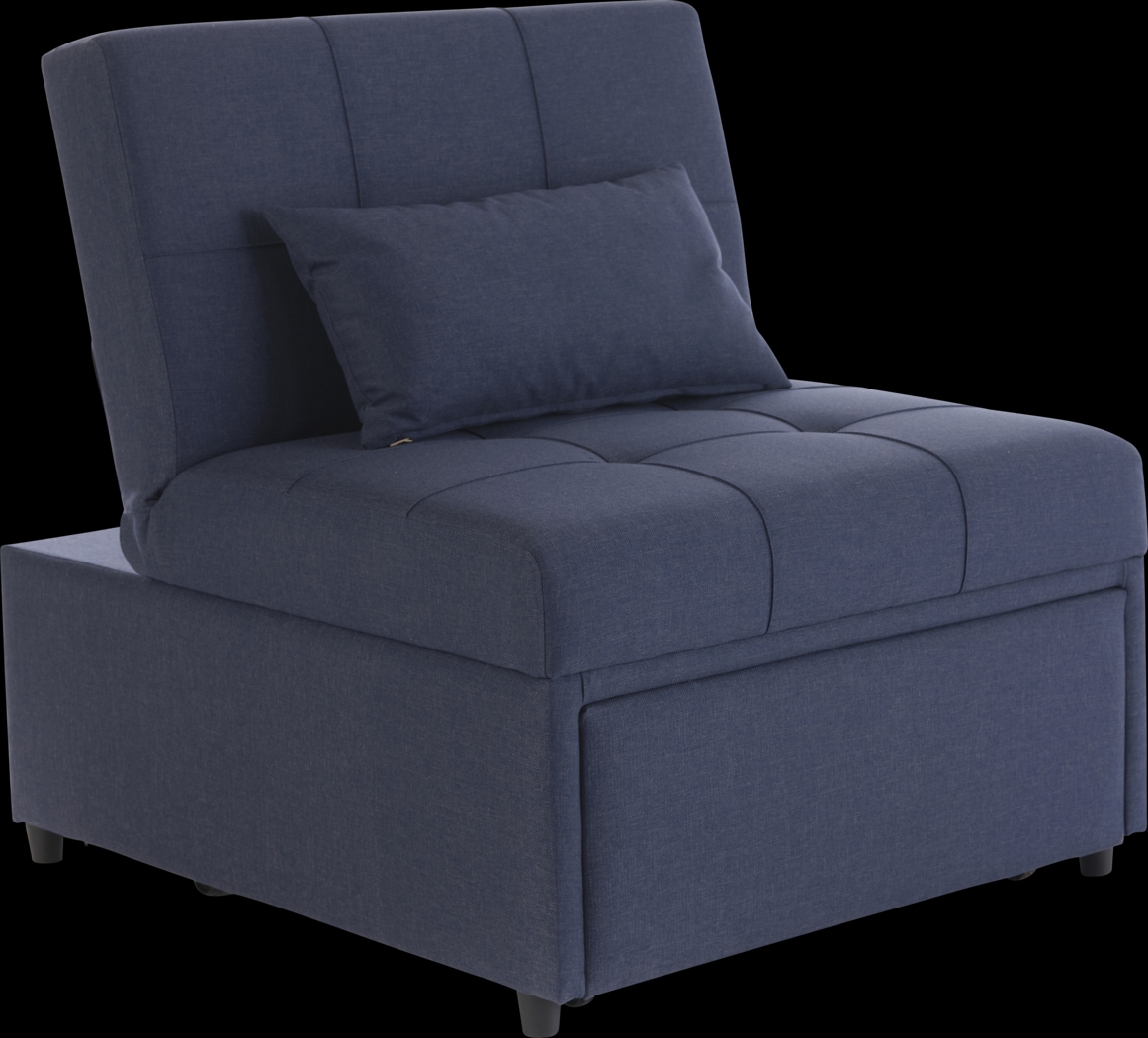Traskwood Blue Sleeper Chair - Thumbnail - Image 1