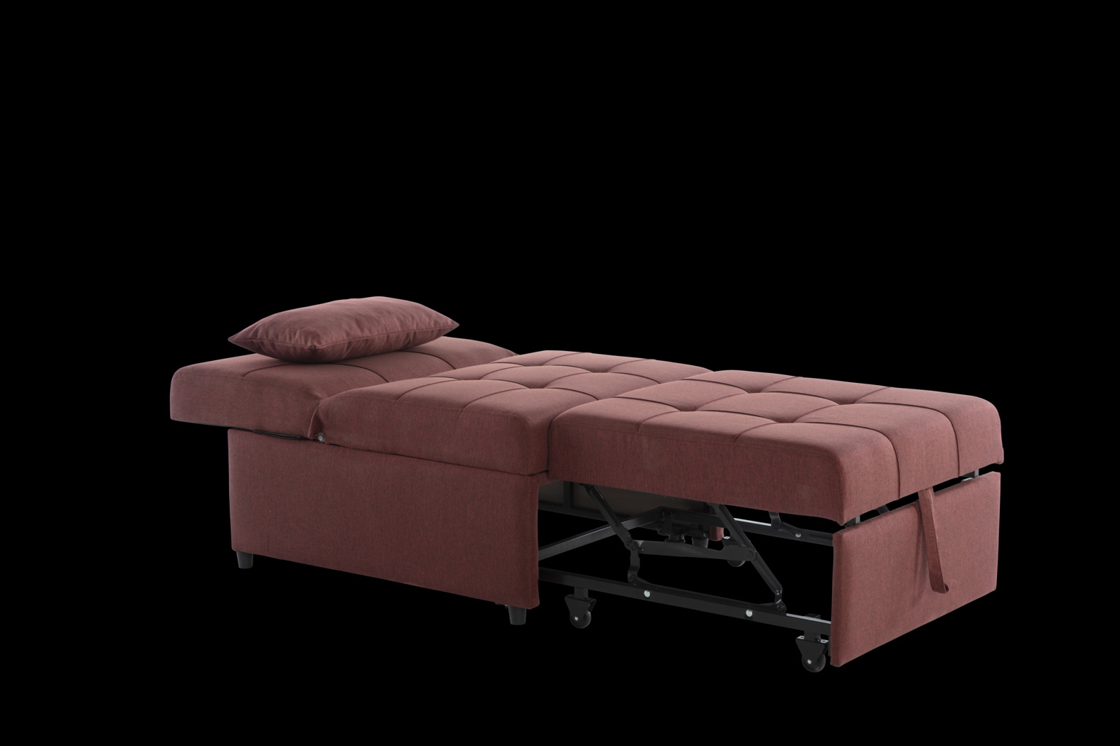 Traskwood Burgundy Sleeper Chair - Thumbnail - Image 11