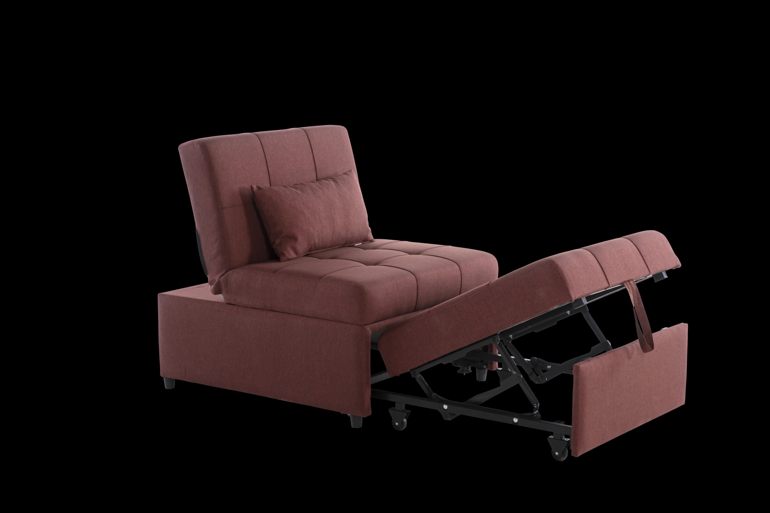 Traskwood Burgundy Sleeper Chair - Thumbnail - Image 7