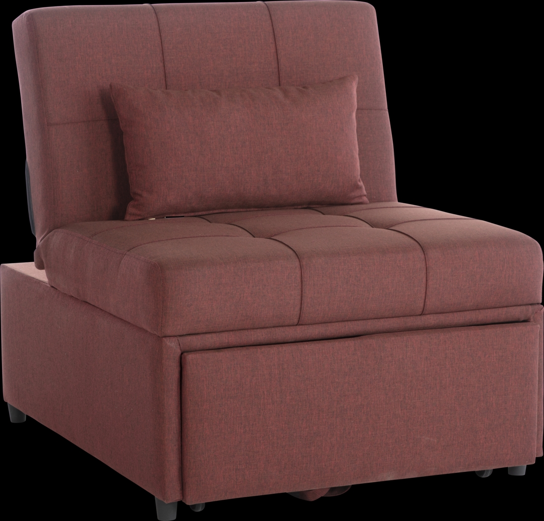 Traskwood Burgundy Sleeper Chair - Thumbnail - Image 1