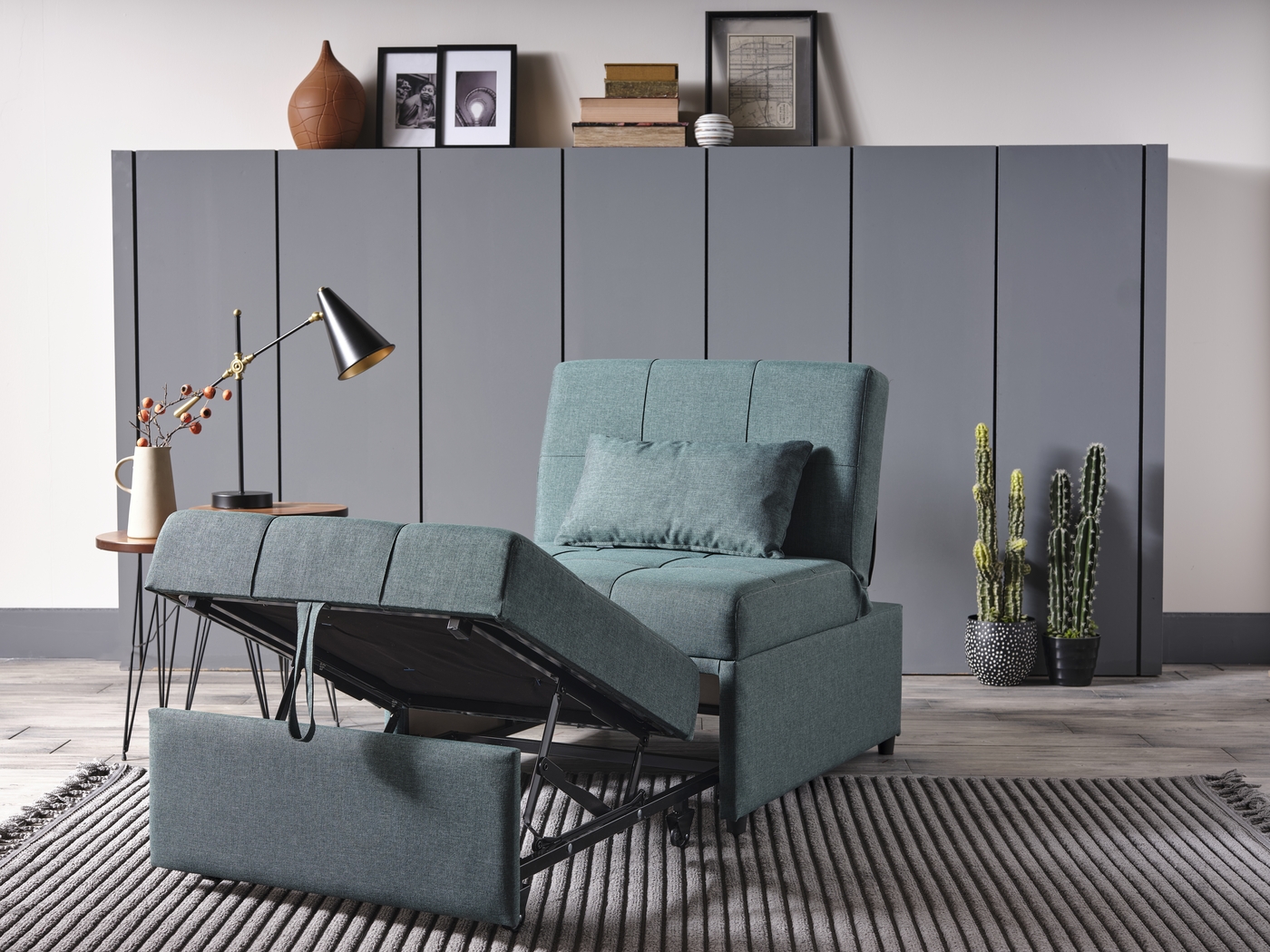 Traskwood Green Sleeper Chair - Thumbnail - Image 13