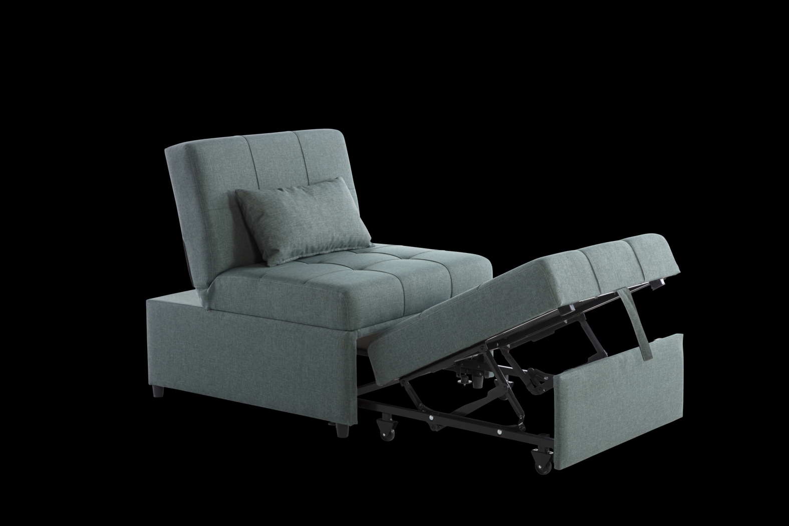 Traskwood Green Sleeper Chair - Thumbnail - Image 7