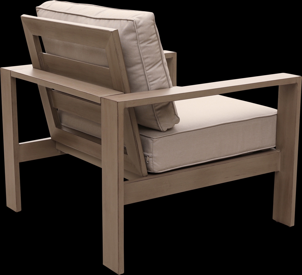 Travar Tan 3 Pc Outdoor Seating Set with Cream Cushions - Thumbnail - Image 5