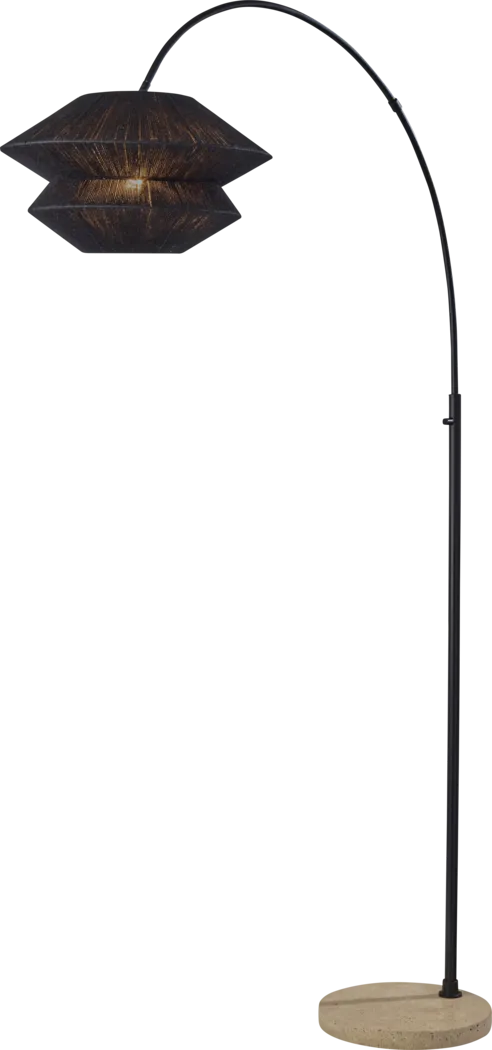 Traverse Drive Black Arc Floor Lamp - Thumbnail - Image 1