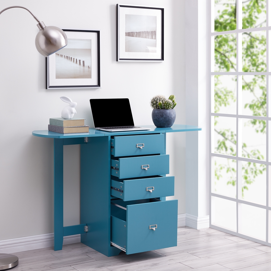 Travia Blue Folding Desk - Thumbnail - Image 6