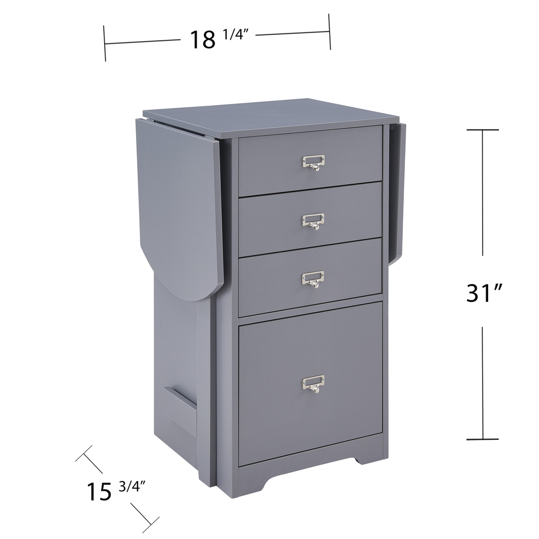 Travia Gray Folding Desk - Thumbnail - Image 8