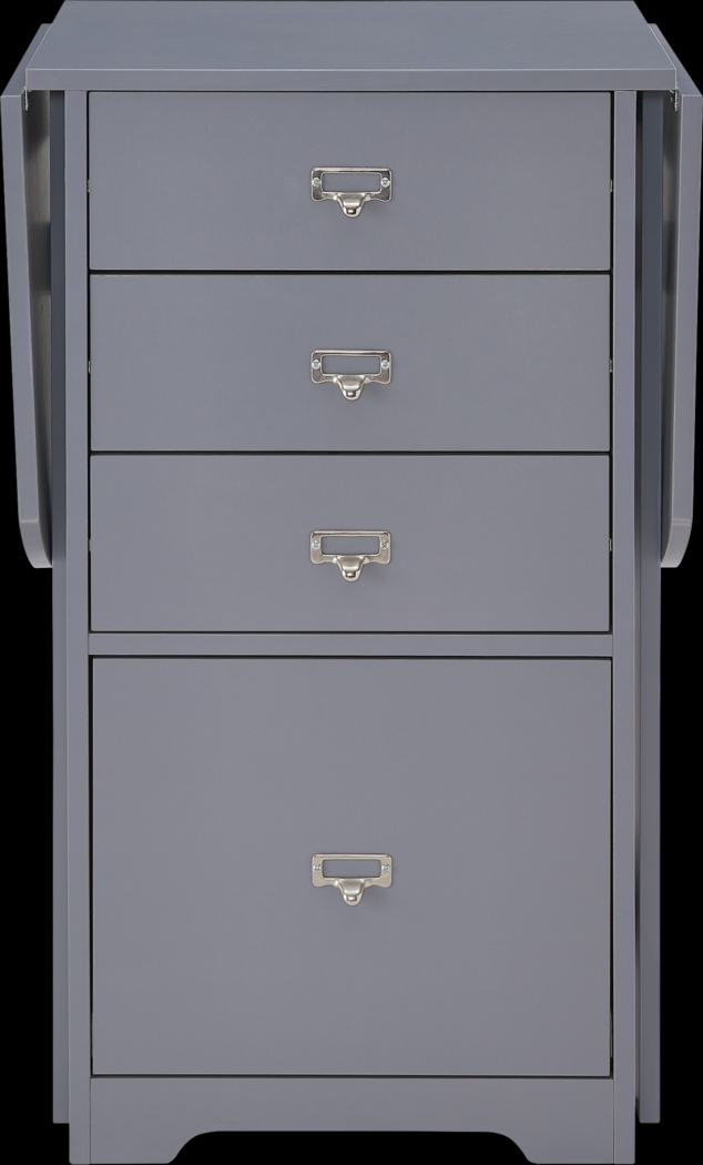 Travia Gray Folding Desk - Thumbnail - Image 1