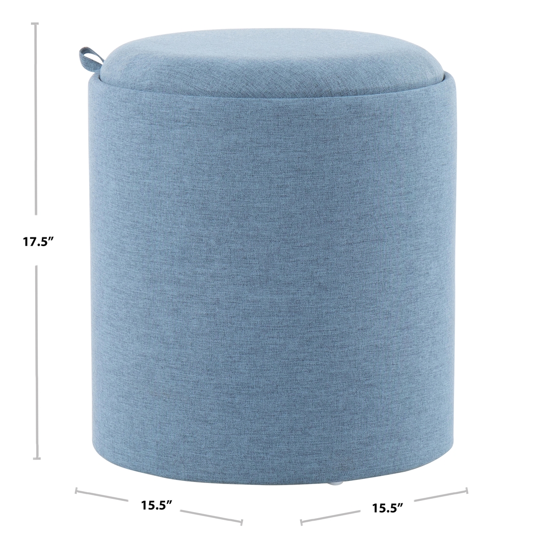 Traymore Blue Ottoman, Set of 2 - Thumbnail - Image 6