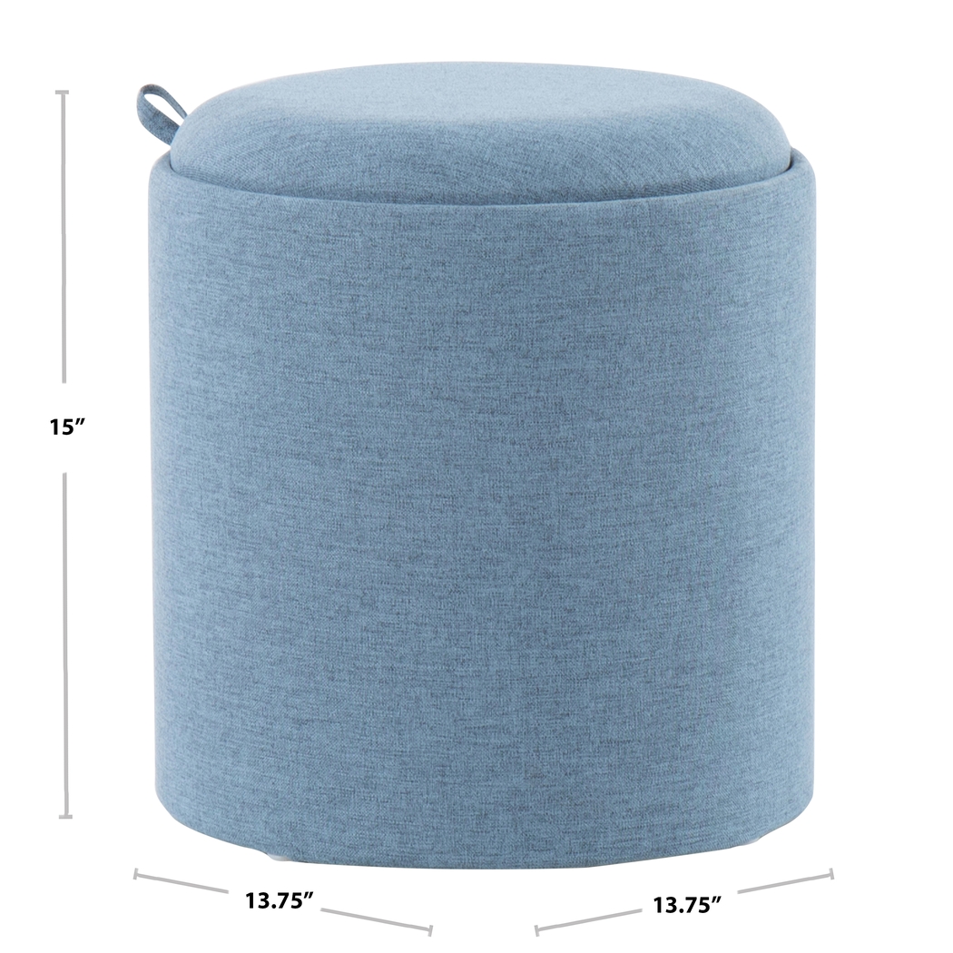Traymore Blue Ottoman, Set of 2 - Thumbnail - Image 7