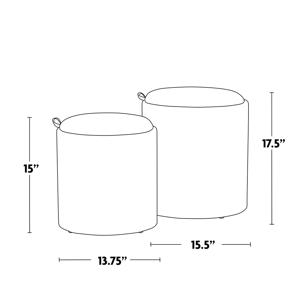 Traymore Brown Ottoman, Set of 2 - Thumbnail - Image 11