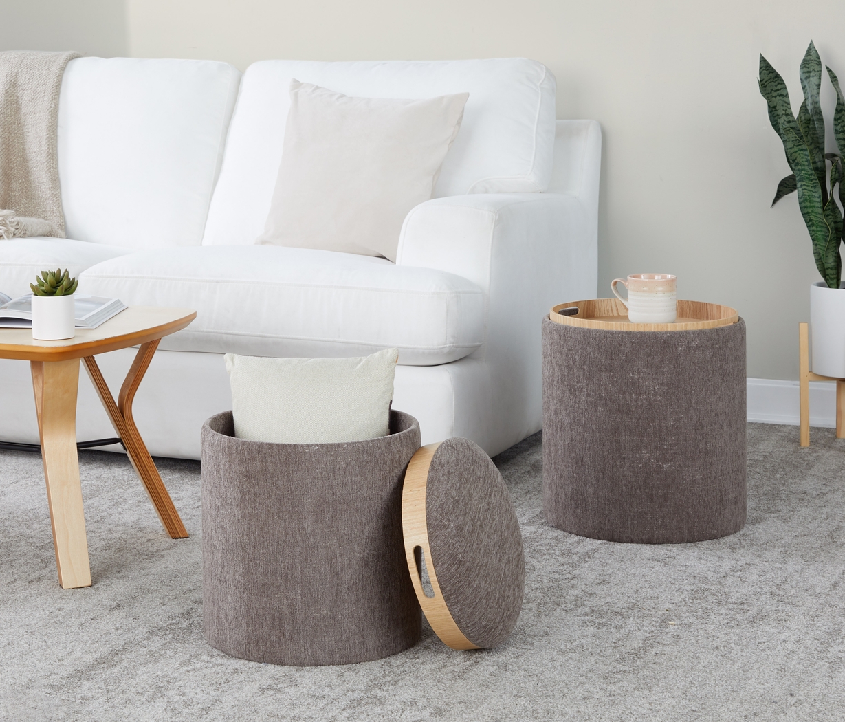 Traymore Brown Ottoman, Set of 2 - Thumbnail - Image 4