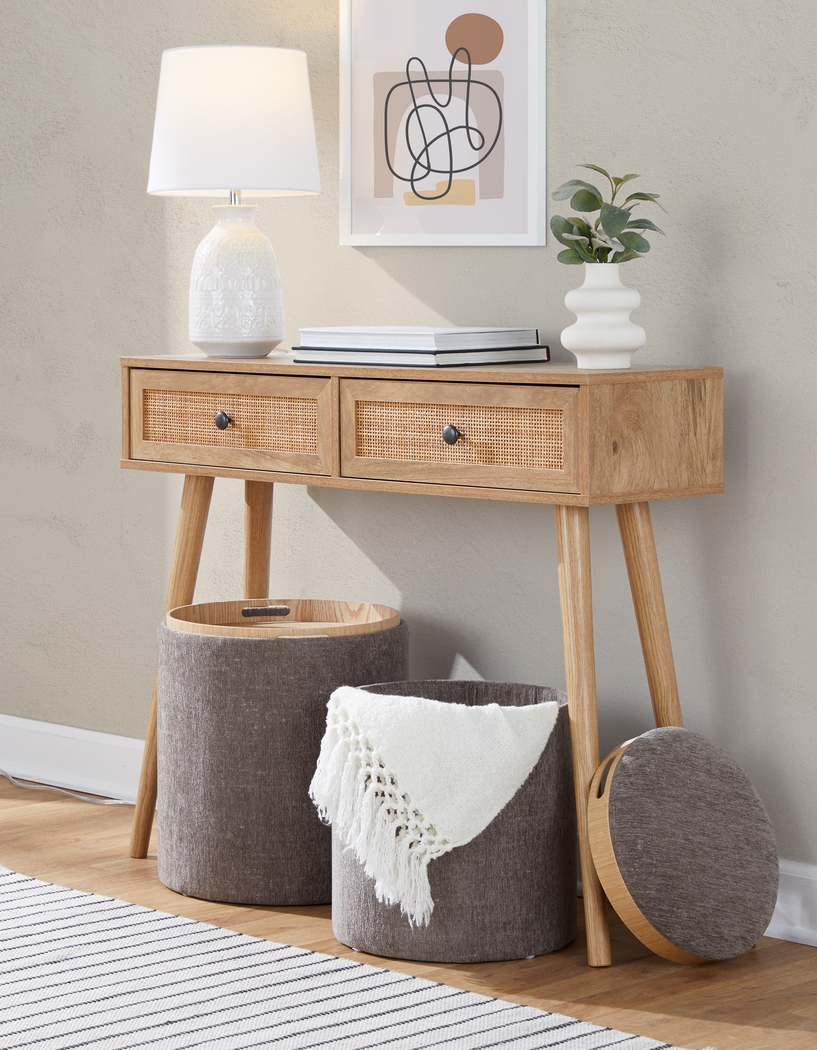 Traymore Brown Ottoman, Set of 2 - Thumbnail - Image 5