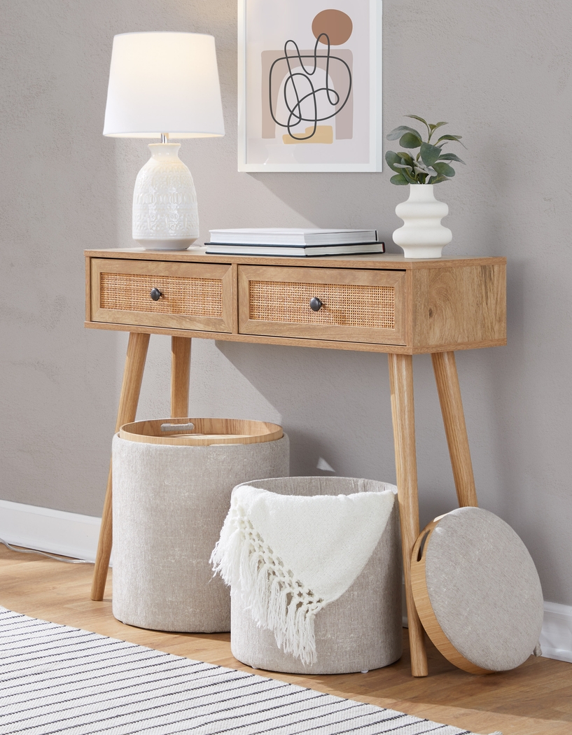 Traymore Light Brown Ottoman, Set of 2 - Thumbnail - Image 5