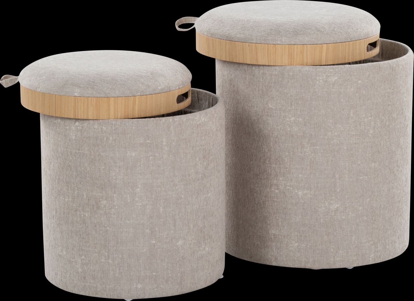 Traymore Light Brown Ottoman, Set of 2 - Thumbnail - Image 6