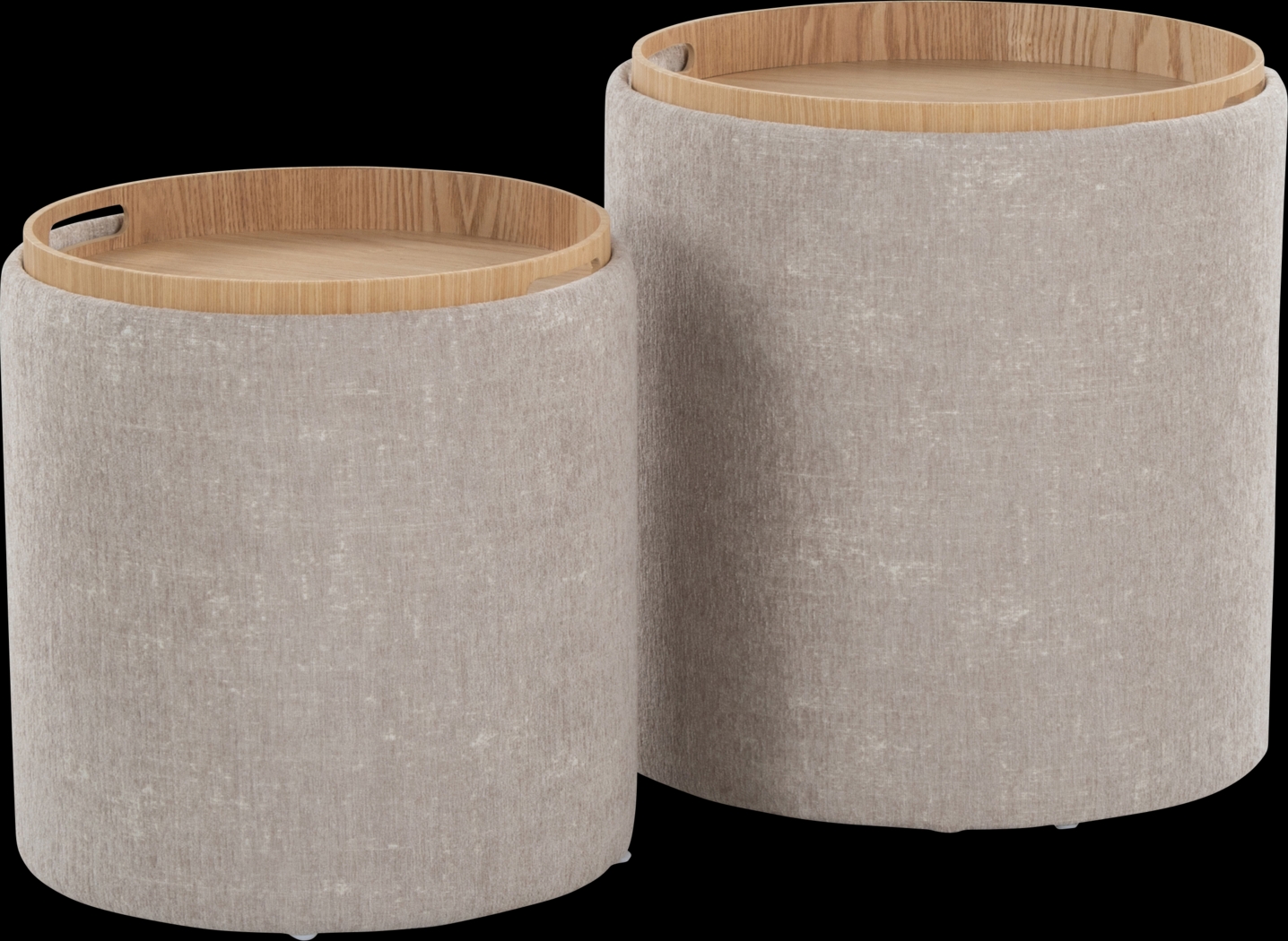 Traymore Light Brown Ottoman, Set of 2 - Thumbnail - Image 7