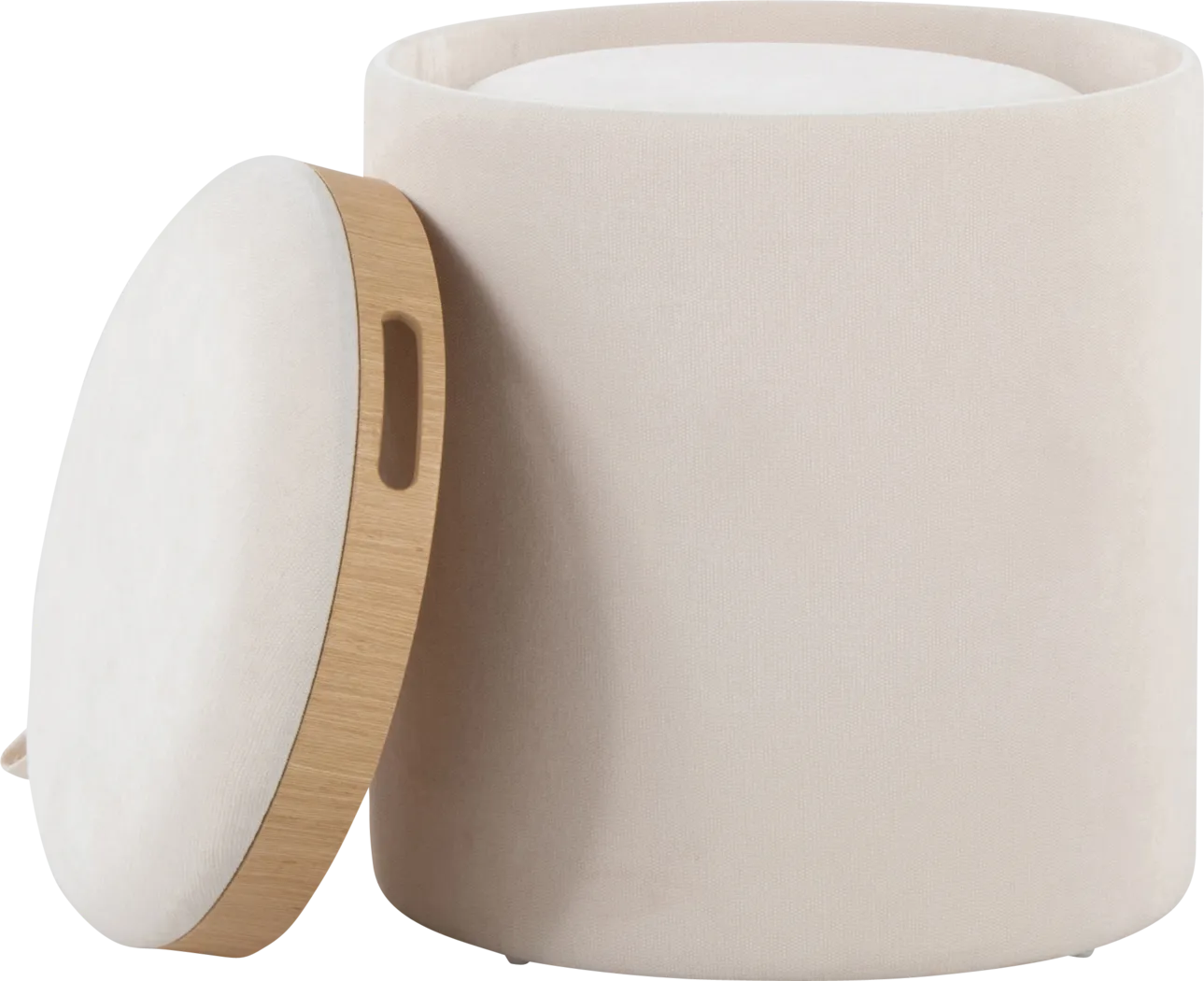 Traymore White Ottoman, Set of 2 - Thumbnail - Image 3